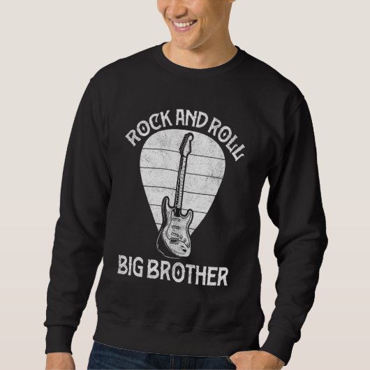 Funny Guitarist Big Bro Guitar Music Player Broth Trui (Voorkant)