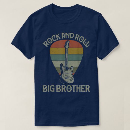 Funny Guitarist Big Bro, Sibling Brother Guitar P T-shirt (Design voorkant)