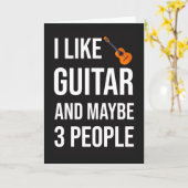 Funny Guitarist Card For Guitar Player Lover Humor Kaart (Gele Bloem)