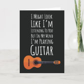 Funny Guitarist Card Guitar Player Rock Band Humor Kaart (Voorkant)