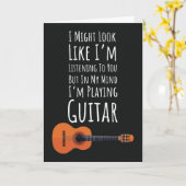 Funny Guitarist Card Guitar Player Rock Band Humor Kaart (Gele Bloem)