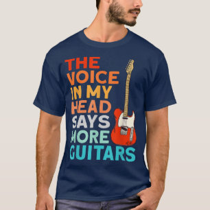 Funny Guitarist De stem in mijn hoofd zegt meer Gu T-shirt