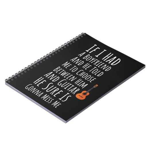 Funny Guitarist Gifts For Women Girl Music Lover Notitieboek (Linkerzijde)