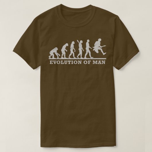 Funny Guitarist Guitar Evolution Man 864 T-shirt (Design voorkant)