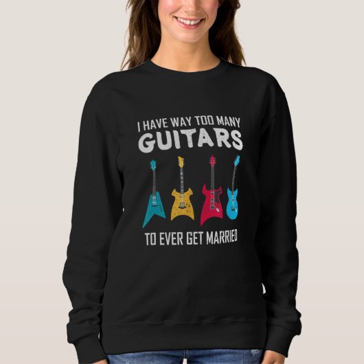 Funny Guitarist Musician Guitar Collection Marital Trui (Voorkant)