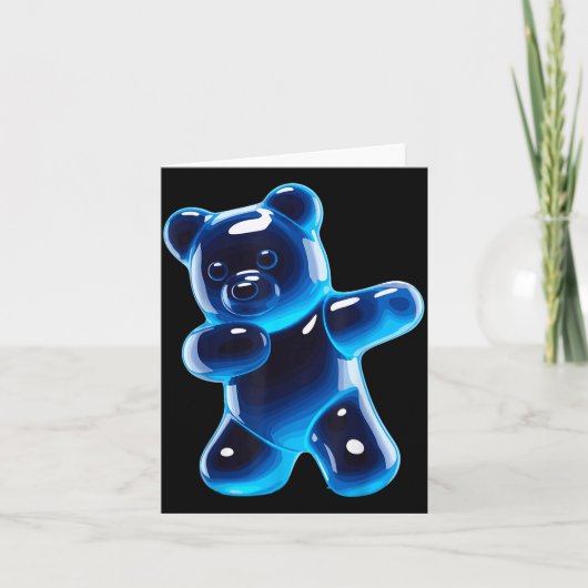 Funny Gummy Bear Art For Men Women Kids Candy Bear Kaart (Voorkant)