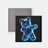 Funny Gummy Bear Art For Men Women Kids Candy Bear Magneet (Voorkant / Achterkant)