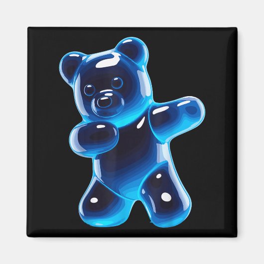 Funny Gummy Bear Art For Men Women Kids Candy Bear Magneet (Voorkant)