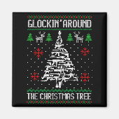 Funny Guns Ugly Christmas Sweaters For Gun Lovers  Magneet (Voorkant)