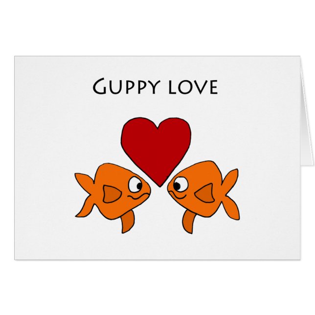Funny Guppy Love Design (Voorkant Horizontaal)