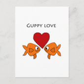 Funny Guppy Love Design Briefkaart (Voorkant)