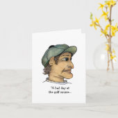 Funny Guy die Golf of Kantoor werk overweegt Kaart (Gele Bloem)