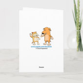 Funny Guy in Doghouse Birthday Kaart (Achterkant)