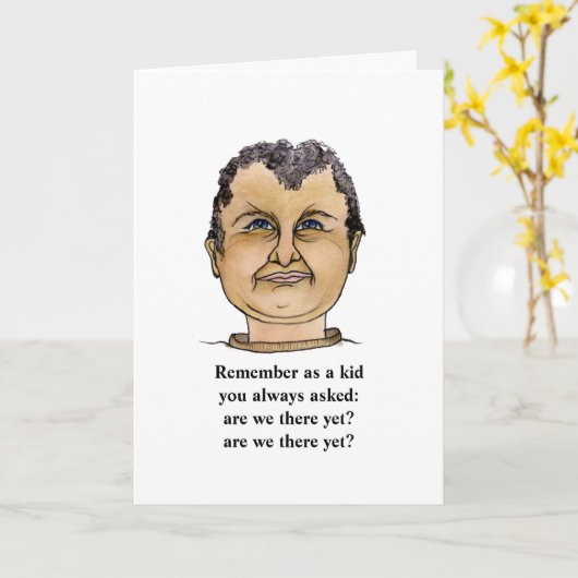 Funny Guy Lotirement Kaart (Gele Bloem)