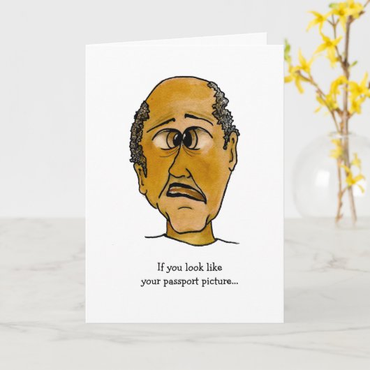 Funny Guy's Passport Afbeelding Kaart (Gele Bloem)