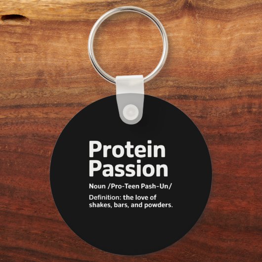 Funny Gym Definition Weightlifting Workout Protein Sleutelhanger (Voorkant)