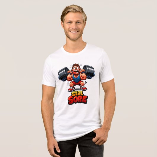 Funny Gym Design - Workout Meme - Tri-Blend Shirt (Voorkant volledig)