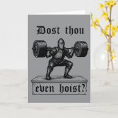 Funny Gym Dost Thou Even Hoist Medieval Kaart (Gele Bloem)