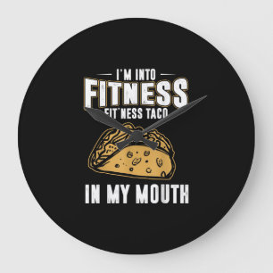 Funny Gym Fitness Taco T-Shirt Grote Klok