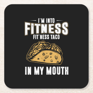 Funny Gym Fitness Taco T-Shirt Kartonnen Onderzetters