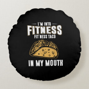 Funny Gym Fitness Taco T-Shirt Rond Kussen