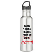 Funny Gym Fitness Training Water Bottle Waterfles (Voorkant)