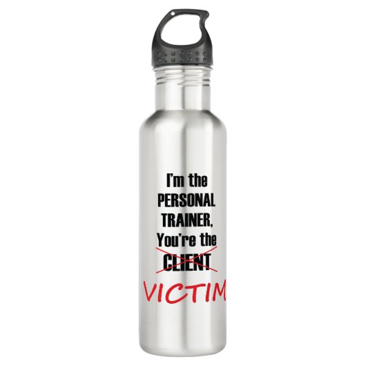 Funny Gym Fitness Training Water Bottle Waterfles (Voorkant)