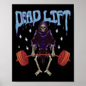 Funny Gym - Grim Reaper doadlift werkout - occult Poster (Voorkant)