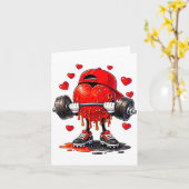 Funny Gym Heart Weightlifting Fitness Workout Drip Kaart (Gele Bloem)