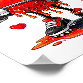 Funny Gym Heart Weightlifting Fitness Workout Drip Poster (Hoek)