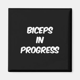 Funny Gym Humor Biceps Gains Biceps Achterop Gedru Magneet