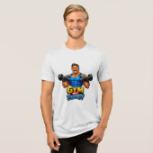 Funny Gym Lifestyle Artwork – Workout Humor Tri-Blend Shirt (Voorkant volledig)