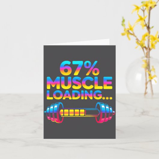 Funny Gym Meme 67  Kaart (Gele Bloem)