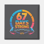 Funny Gym Meme 67  Magneet (Voorkant)