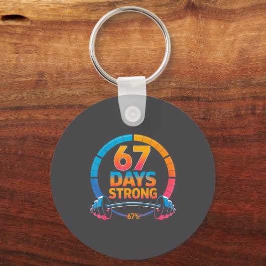 Funny Gym Meme 67 Sleutelhanger (Voorkant)