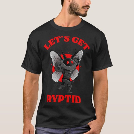 Funny Gym Mothman Shirt Cryptid Let's Get Ryptid G (Voorkant)