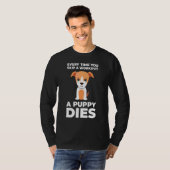 Funny Gym Motivation Dog T-shirt (Voorkant volledig)