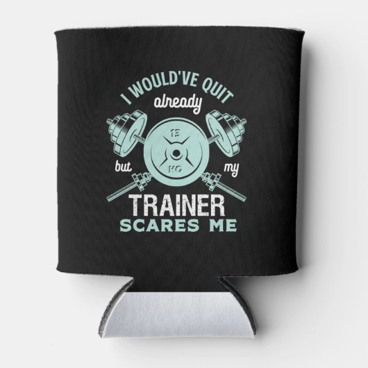 Funny Gym Motivation Fitness Training and Workout Blikjeskoeler (Voorkant)