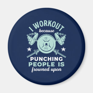 Funny Gym Motivation Fitness Training and Workout Magneet