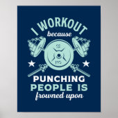 Funny Gym Motivation Fitness Training and Workout Poster (Voorkant)