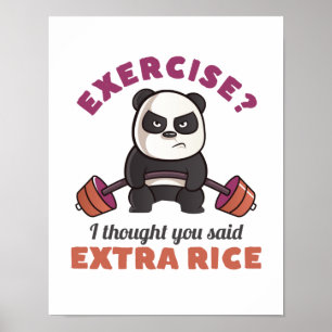 Funny Gym Motivation Fitness Training and Workout Poster