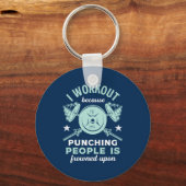 Funny Gym Motivation Fitness Training and Workout Sleutelhanger (Voorkant)