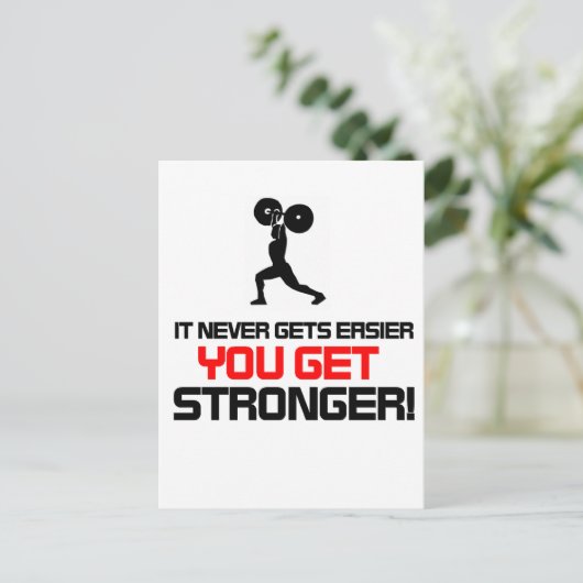 Funny Gym quote design Briefkaart (Staand voorkant)