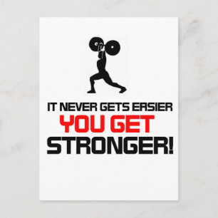 Funny Gym quote design Briefkaart