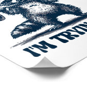 Funny Gym Raccoon Don’t St Me I’m Trying To Die Tr Poster (Hoek)