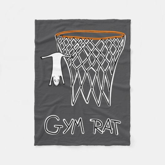 Funny Gym Rat Basketball Hoop  Fleece Deken (Voorkant)