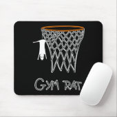 Funny Gym Rat Basketball Hoop Muismat (Met muis)