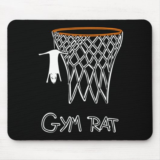 Funny Gym Rat Basketball Hoop Muismat (Voorkant)