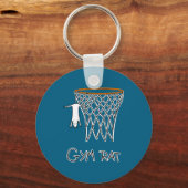 Funny Gym Rat Basketball Hoop  Sleutelhanger (Voorkant)
