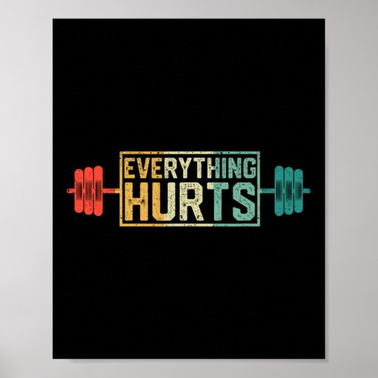 Funny Gym Workout Athlete Personal Trainer Poster (Voorkant)